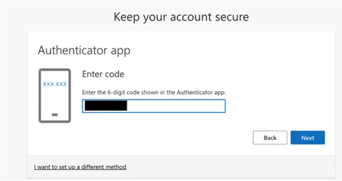 microsoft authenticator next