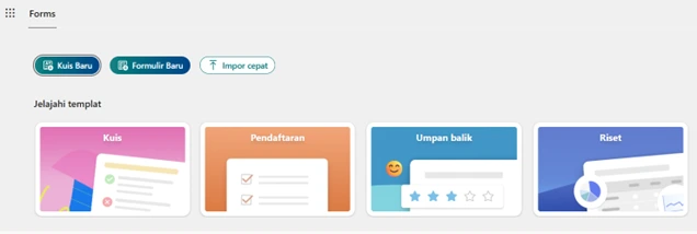 Mulai Membuat Formulir Baru Mulai Membuat Formulir Baru