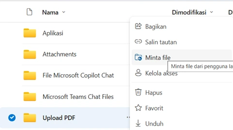 Pilih “Minta File” Pilih “Minta File”