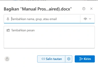 Temukan file atau folder yang akan dibagikan, lalu klik opsi Bagikan item ini dengan orang lain. Temukan file atau folder yang akan dibagikan, lalu klik opsi Bagikan item ini dengan orang lain.